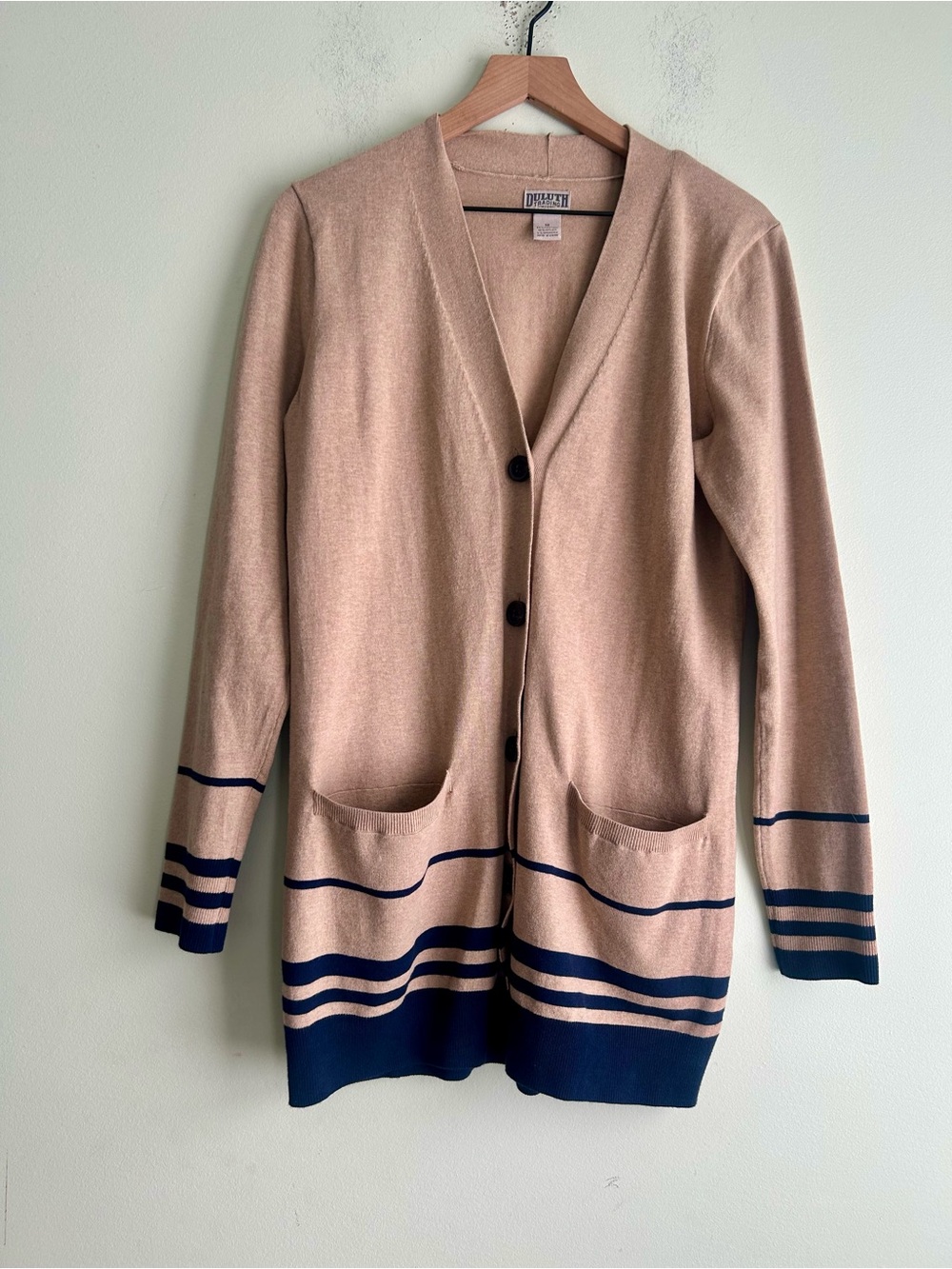 Duluth Trading Company Long Button Front Cardigan
